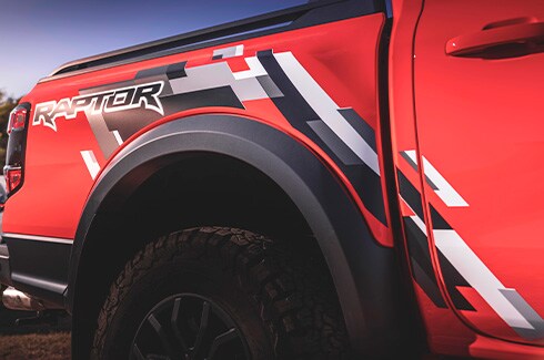 Detalles y Gráficos distintivos exclusivos de Ford Ranger Raptor 2025, Pickup 4x4 para OffRoad
